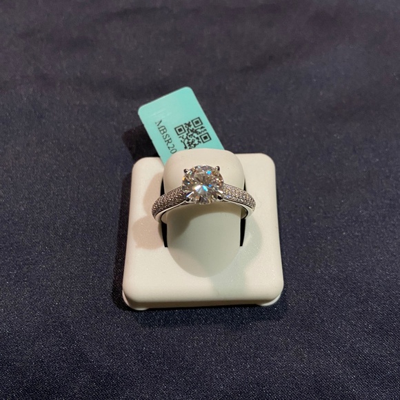 Jewelry - Moissanite Engagement Ring – 4.52 CTW Cushion Cut – 925 Sterling Silver (VVS D)